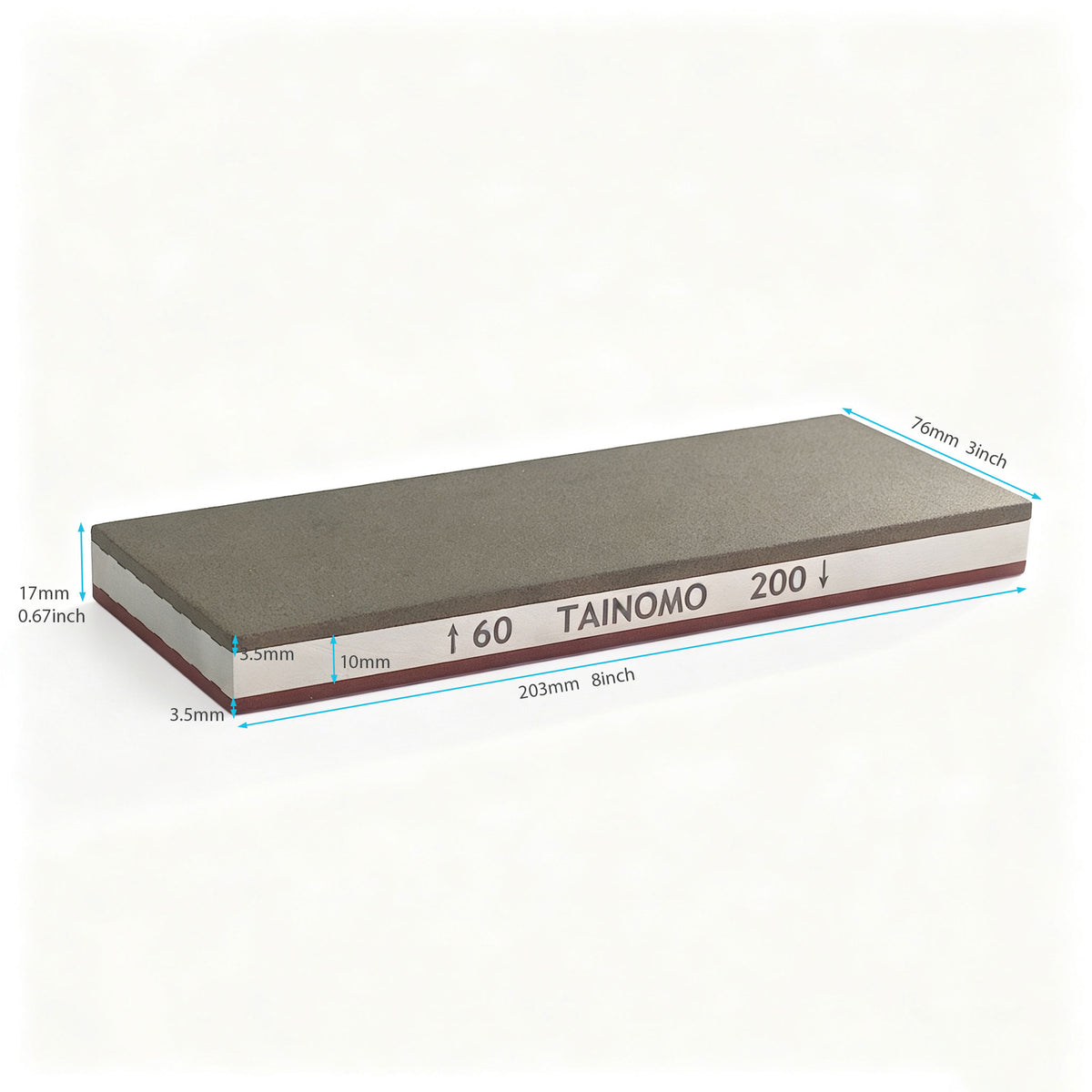Double-sided 8x3 Resin bond Diamond knife sharpening stone 60/200 Whetstone for Coarse Sharpening