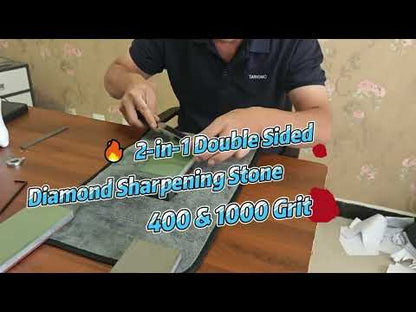 Resin Bond 400/1000 Diamond Sharpening Stone Double Sided 8x3 Whetstone For Medium sharpening